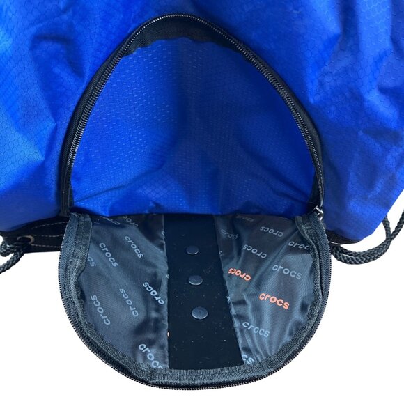 Crocs Blue & Orange With Super Mario Jibbitz Charms Carry Sack  Backpack - New - Picture 4 of 10